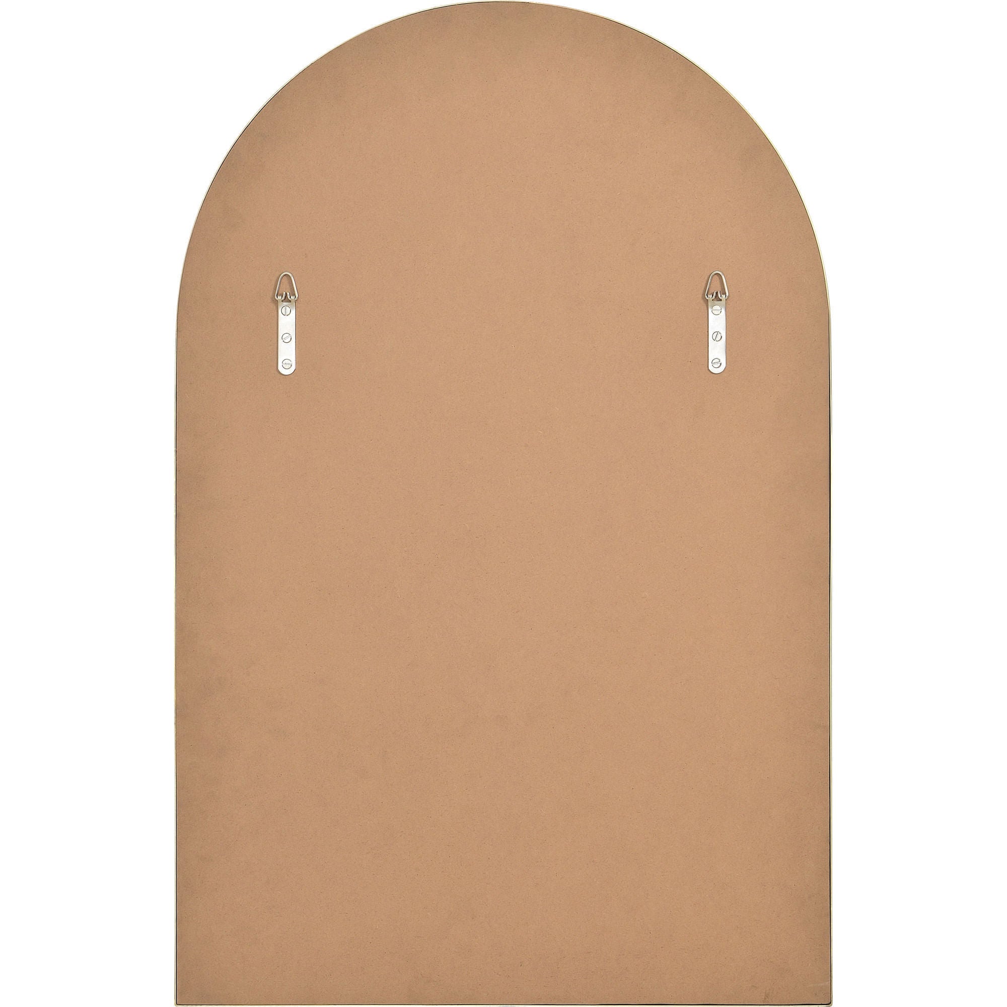 Back view of Durness mirror showing a brown backing with mounting hardware.