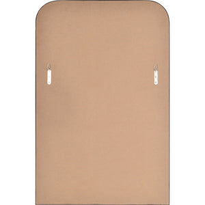 Back view of Jackline mirror showing a brown backing with mounting hardware.
