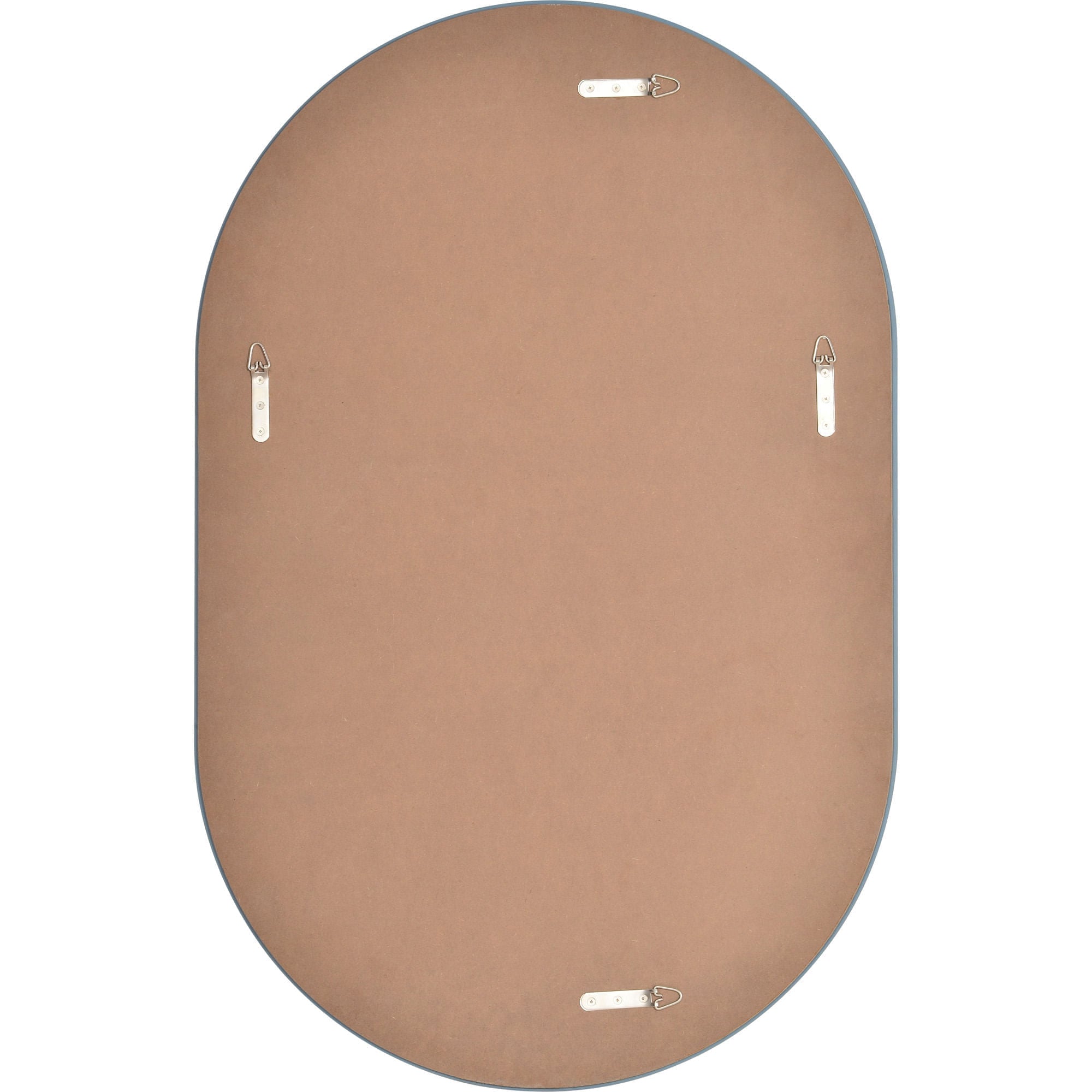 Back view of the Salta mirror by Renwil, showing a brown backing with mounting hardware.