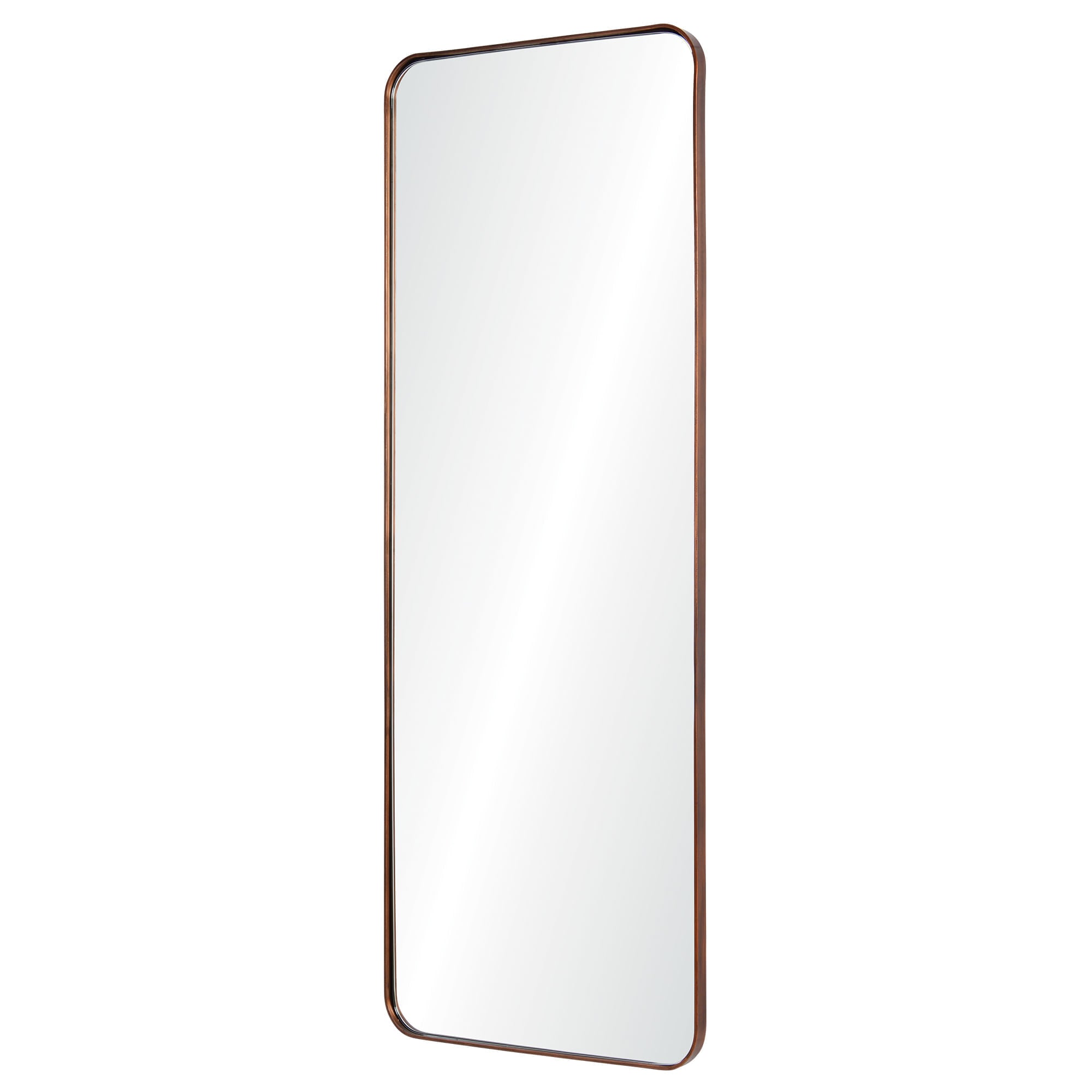 Phiale mirror by Renwil with a sleek bronze frame and clear reflective surface.