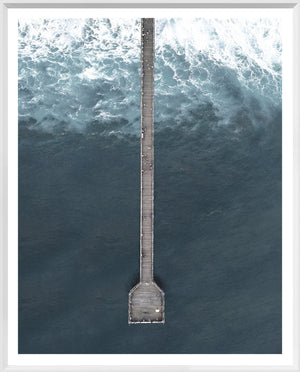 Deep Blue Wharf framed art print
