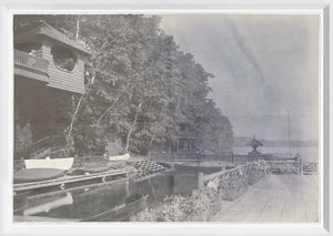 Indigo Stained – Private Dock and Basin — figurative fine art print in cool tones at Laurie Yapp Home