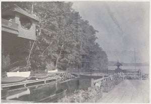 Indigo Stained – Private Dock and Basin — figurative fine art print shown from another angle