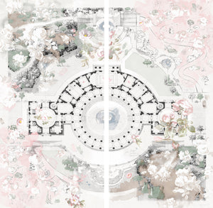 Roman Villa Rose — architecture and travel fine art print shown from another angle
