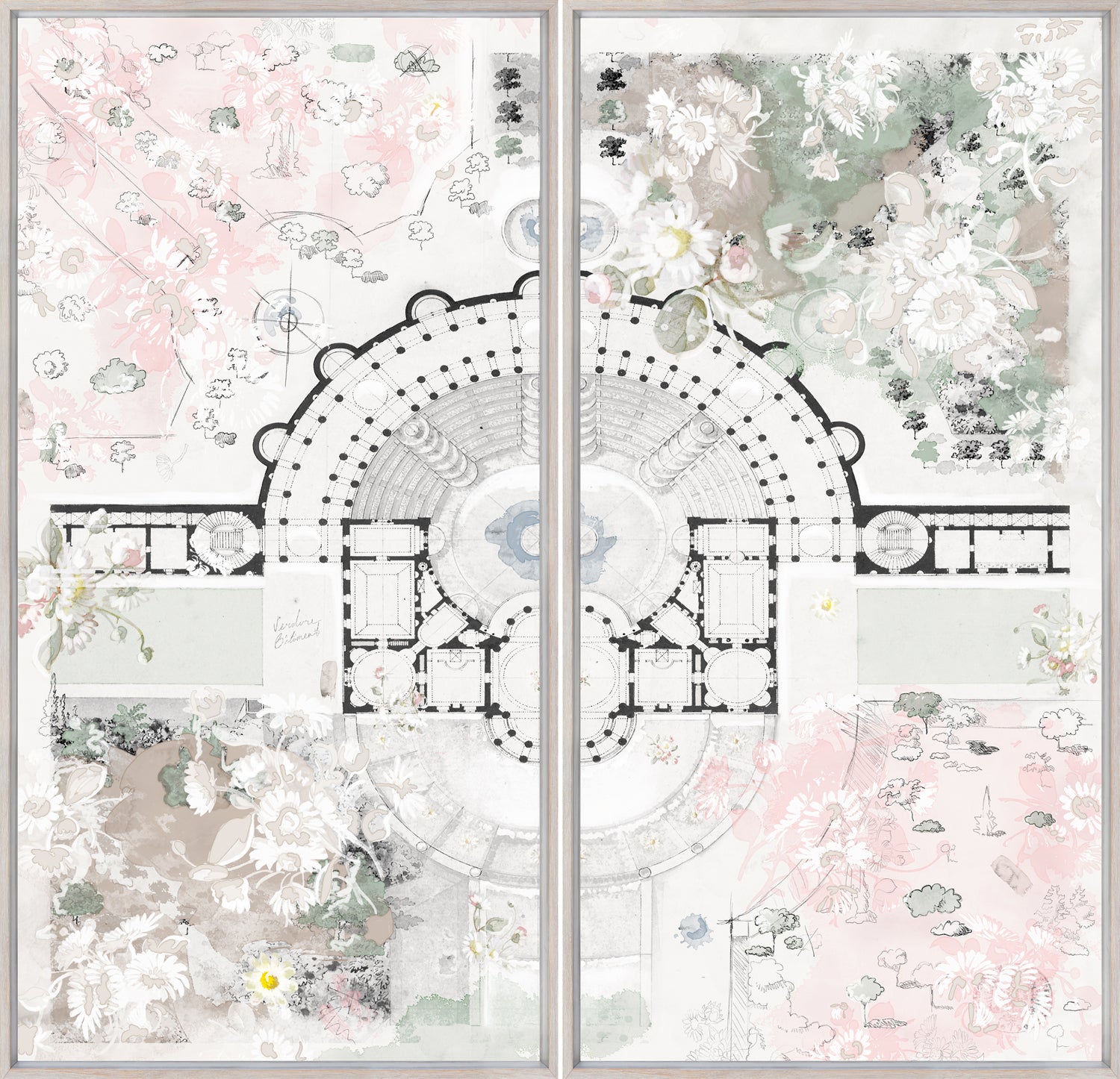 Roman Villa Daisy — architecture and travel fine art print shown from another angle