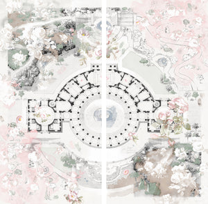 Roman Villa Rose — architecture and travel fine art print shown from another angle