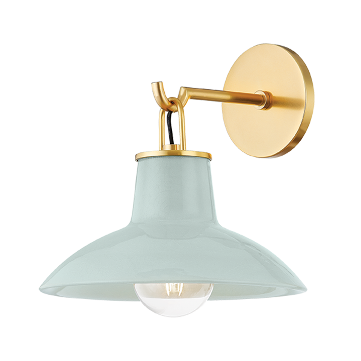 Pottersville Wall Sconce in aged brass — a Hudson Valley wall sconce for bathrooms, hallways, and living rooms at Laurie Yapp Home.