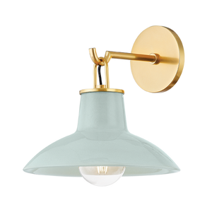 Pottersville Wall Sconce in aged brass — a Hudson Valley wall sconce for bathrooms, hallways, and living rooms at Laurie Yapp Home.