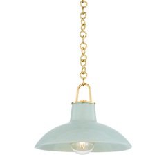 Aged Brass / Ceramic Moss Crackle
