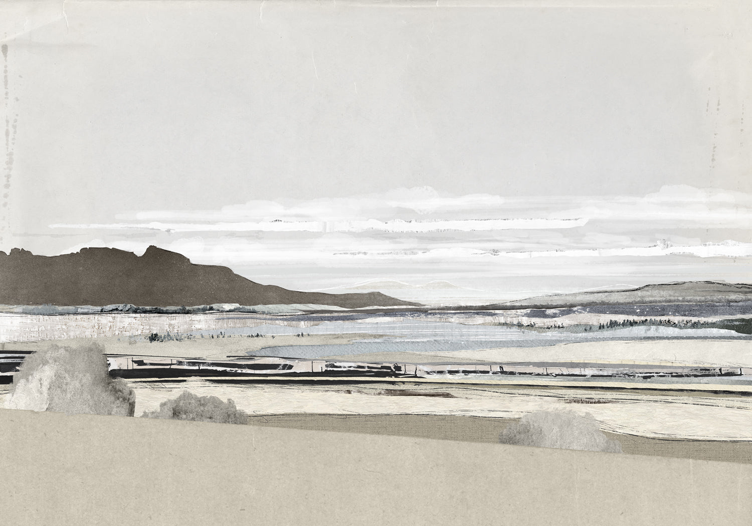 Decoupage Horizon III — nature and landscape fine art print shown from another angle