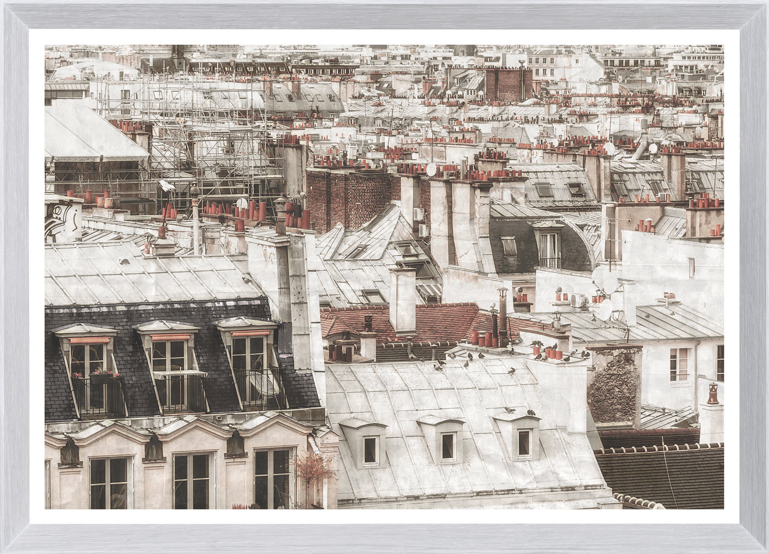 Terra Cotta Rooftops Paris I framed art print