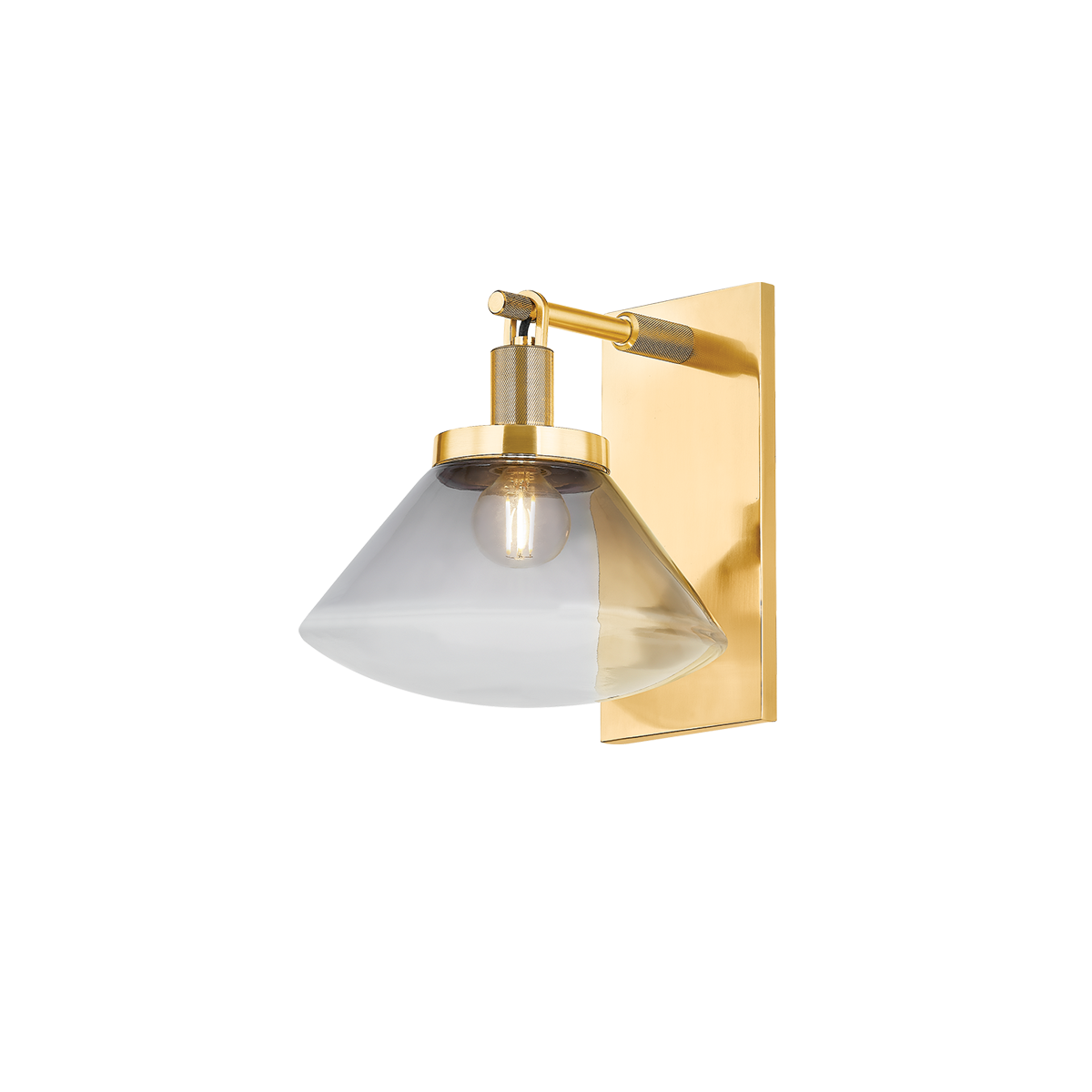 Mendon Wall Sconce in aged brass — a Hudson Valley wall sconce for bathrooms, hallways, and living rooms at Laurie Yapp Home.