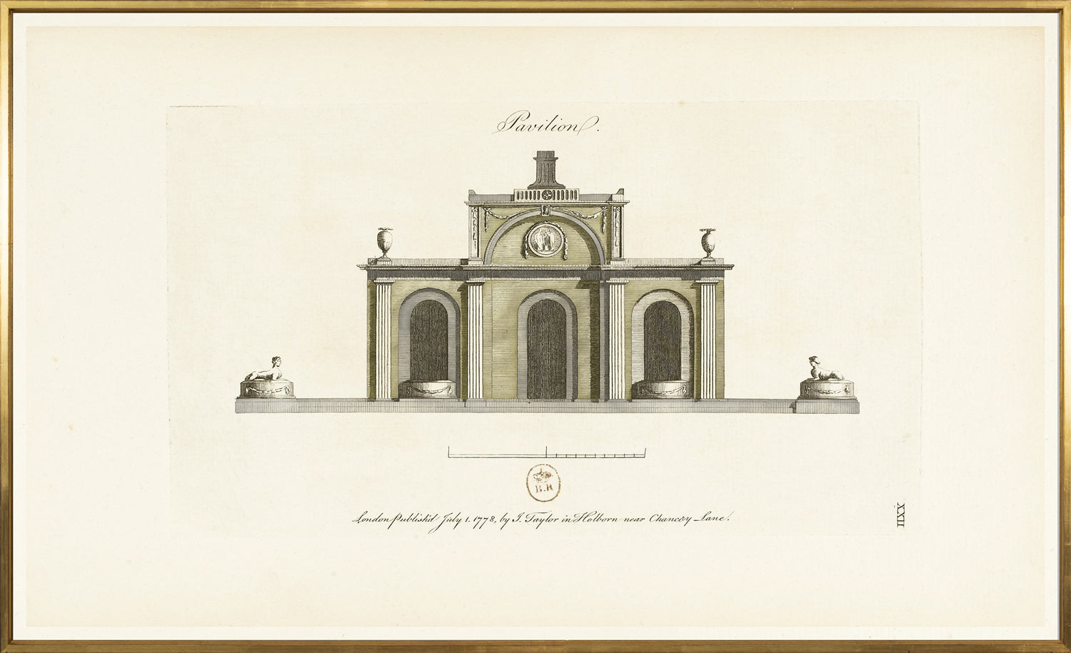 Engraving Pavilion I 1778 framed art print