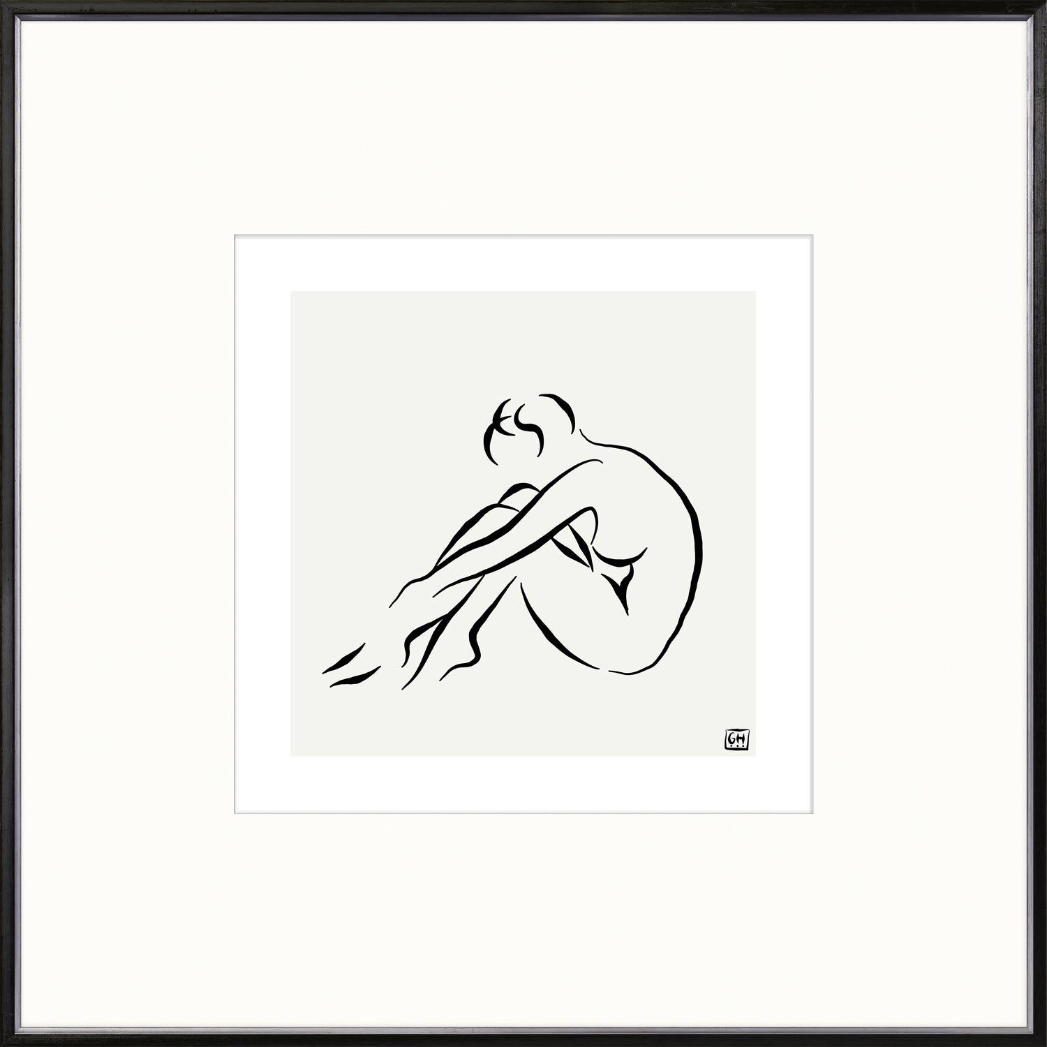 Femme Pose II — figurative fine art print in neutral tones at Laurie Yapp Home