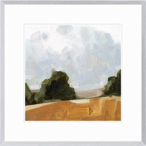 Gestural Landscape Study II wall art featuring abstract landscape in muted greens and browns.