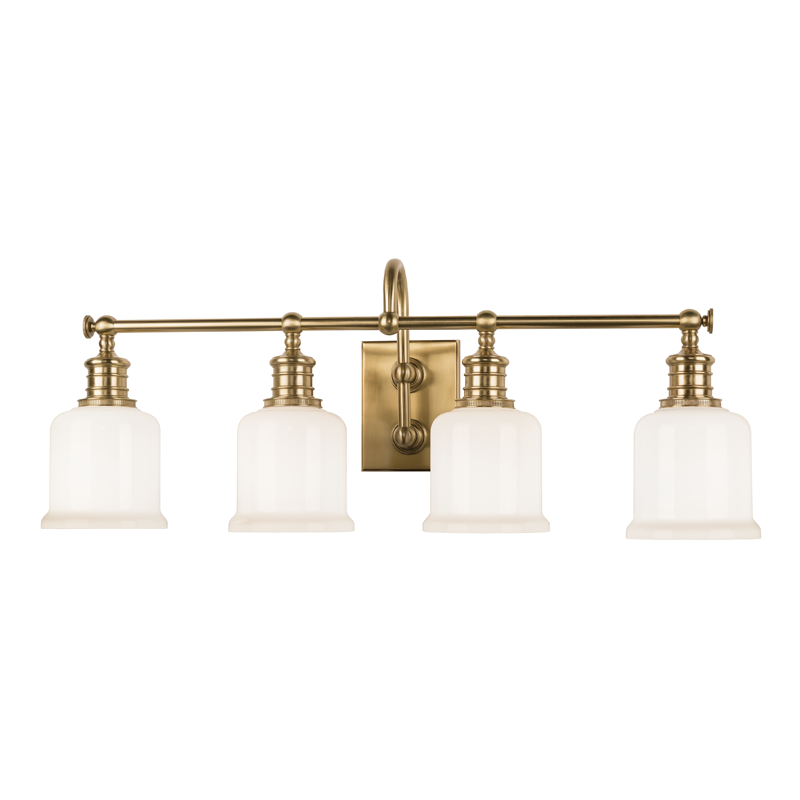 Keswick Bath And Vanity 29" in aged brass — a Hudson Valley bath and vanity for bathrooms and powder rooms at Laurie Yapp Home.