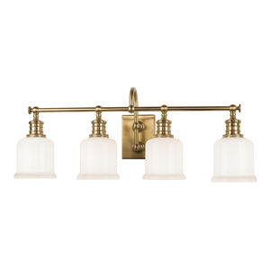 Keswick Bath And Vanity 29" in aged brass — a Hudson Valley bath and vanity for bathrooms and powder rooms at Laurie Yapp Home.