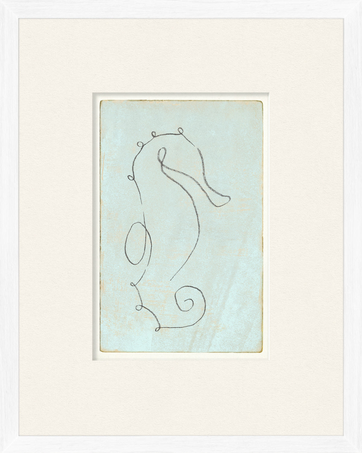 Aqua One Line Marine Sextet Bundle — nature and landscape fine art print shown from another angle
