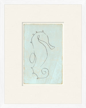 Aqua One Line Marine Sextet Bundle — nature and landscape fine art print shown from another angle