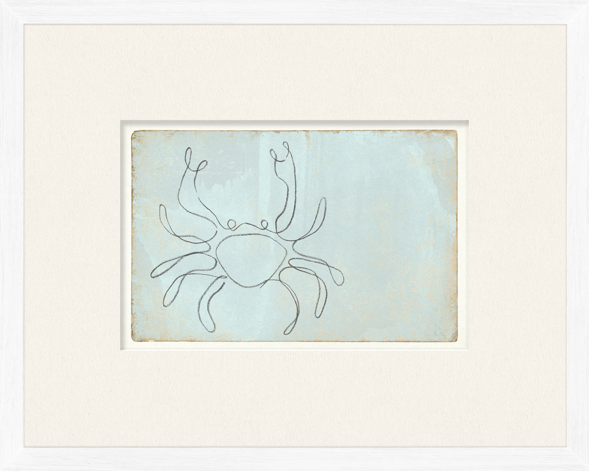 Aqua One Line Quartet Bundle — nature and landscape fine art print shown from another angle