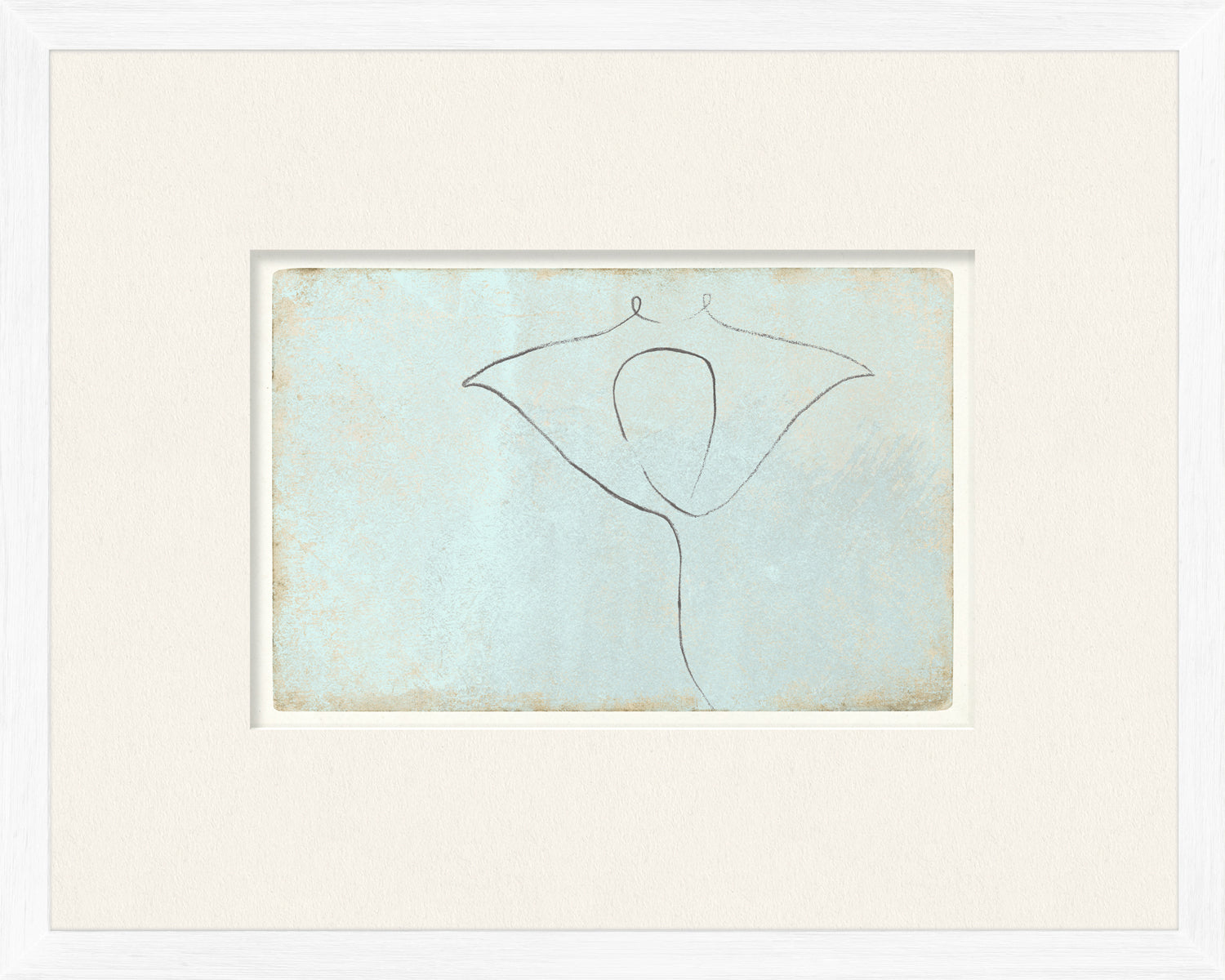 Aqua One Line Quartet Bundle — nature and landscape fine art print shown from another angle