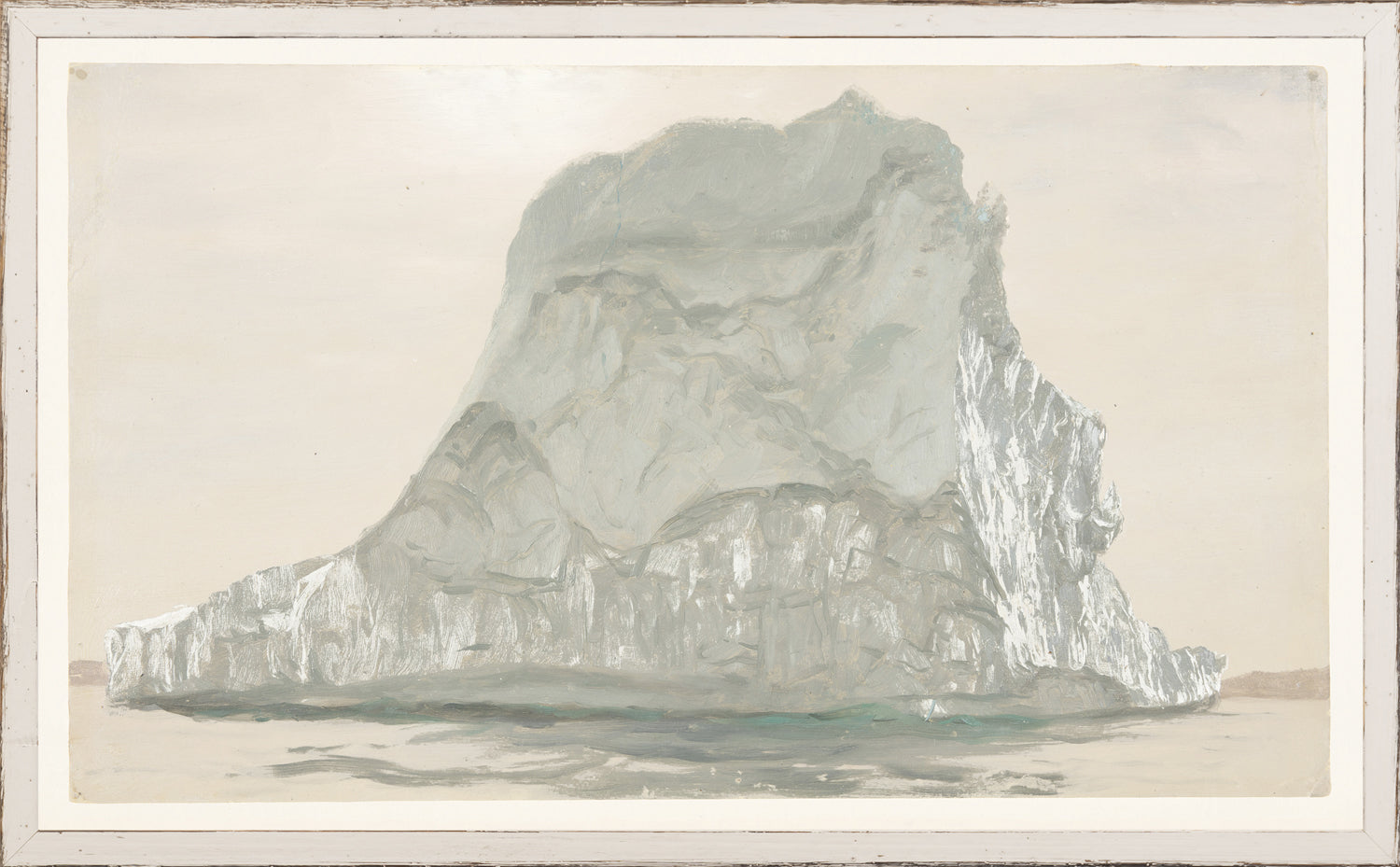 Collection 08 – Gray Iceberg wall art featuring a gray iceberg on a calm sea, soft color palette.