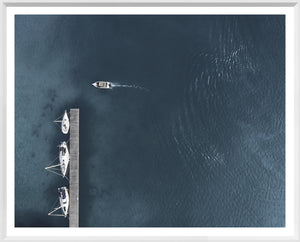 Three Yachts framed art print