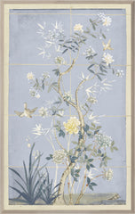 27.5 × 43.5 in – Glass Framed, Blue Hue