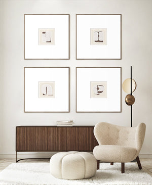 side view of Bouclé Abstracts I luxury Artwork