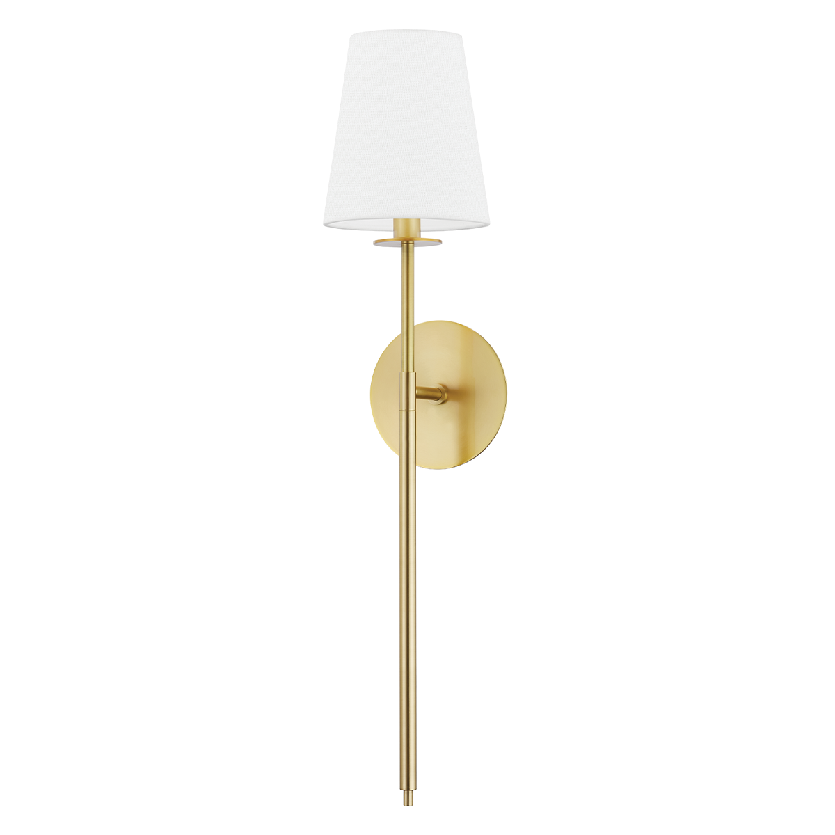 Niagara Wall Sconce 6" x 27.5" in aged brass — a Hudson Valley wall sconce for bathrooms, hallways, and living rooms at Laurie Yapp Home.