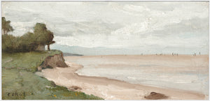 Beach Near Etretat C. 1872 — nature and landscape fine art print in warm tones at Laurie Yapp Home