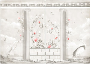 Greco-Roman Aviary Diptych — architecture and travel fine art print shown from another angle