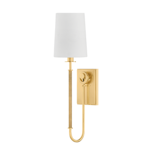 Glenmont Wall Sconce 5.25" in aged brass — a Hudson Valley wall sconce for bathrooms, hallways, and living rooms at Laurie Yapp Home.