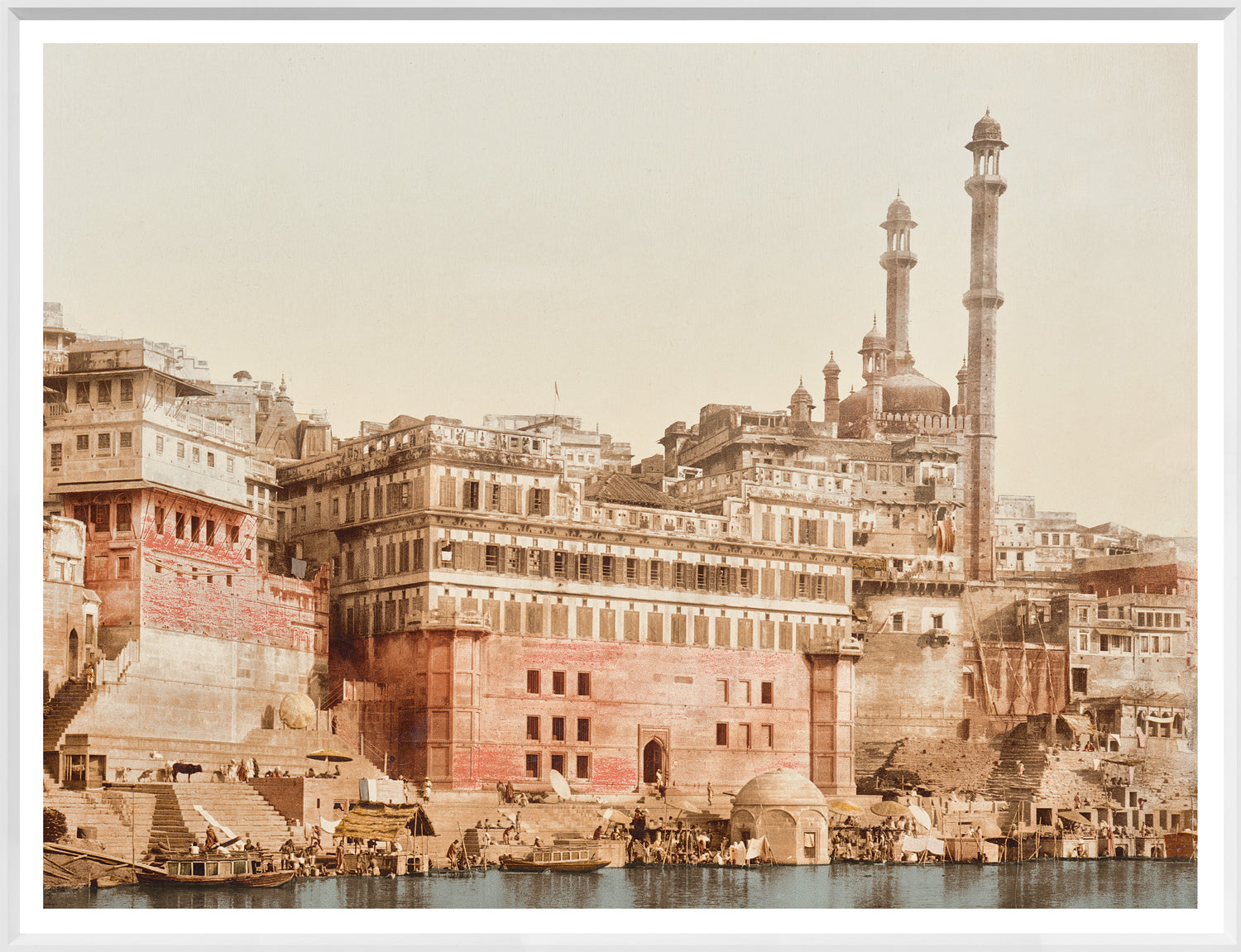 Benares, India 19th C — architecture and travel fine art print in sepia tones at Laurie Yapp Home