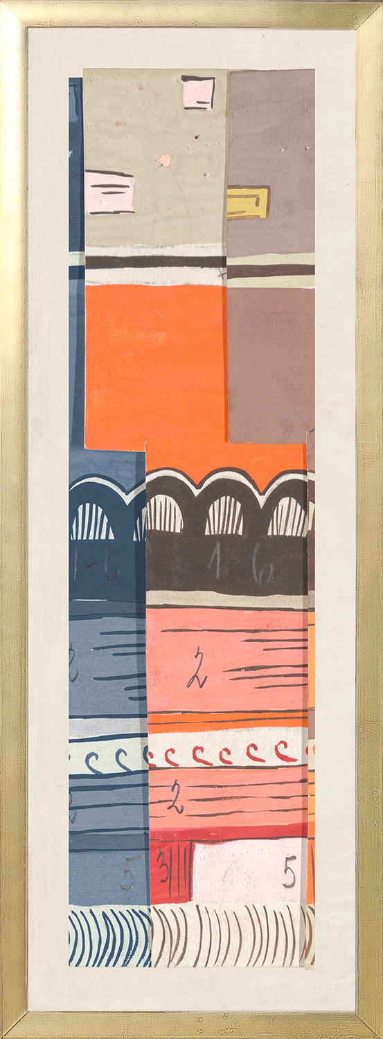 Vintage Modernist Drawings Pair Bundle
