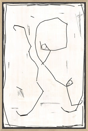 Modern Hieroglyph I — abstract fine art print in neutral tones at Laurie Yapp Home