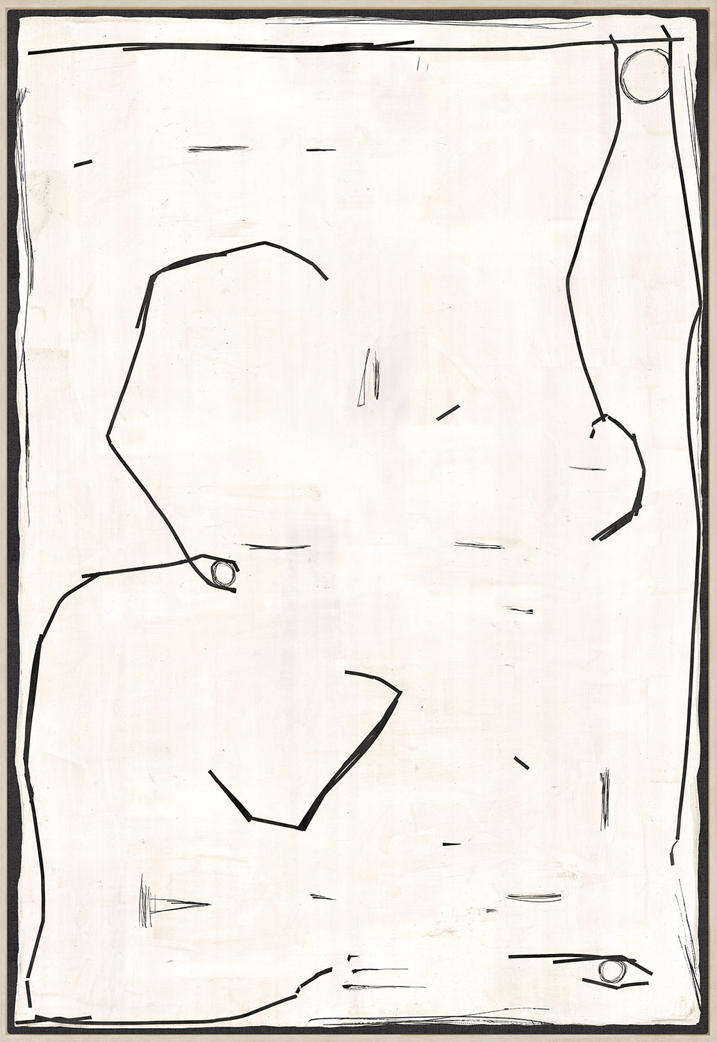 Modern Hieroglyph II — abstract fine art print shown from another angle