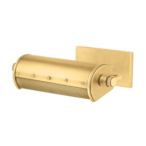 Gaines Picture Light 11" in aged brass — a Hudson Valley picture light for gallery walls and reading nooks at Laurie Yapp Home.