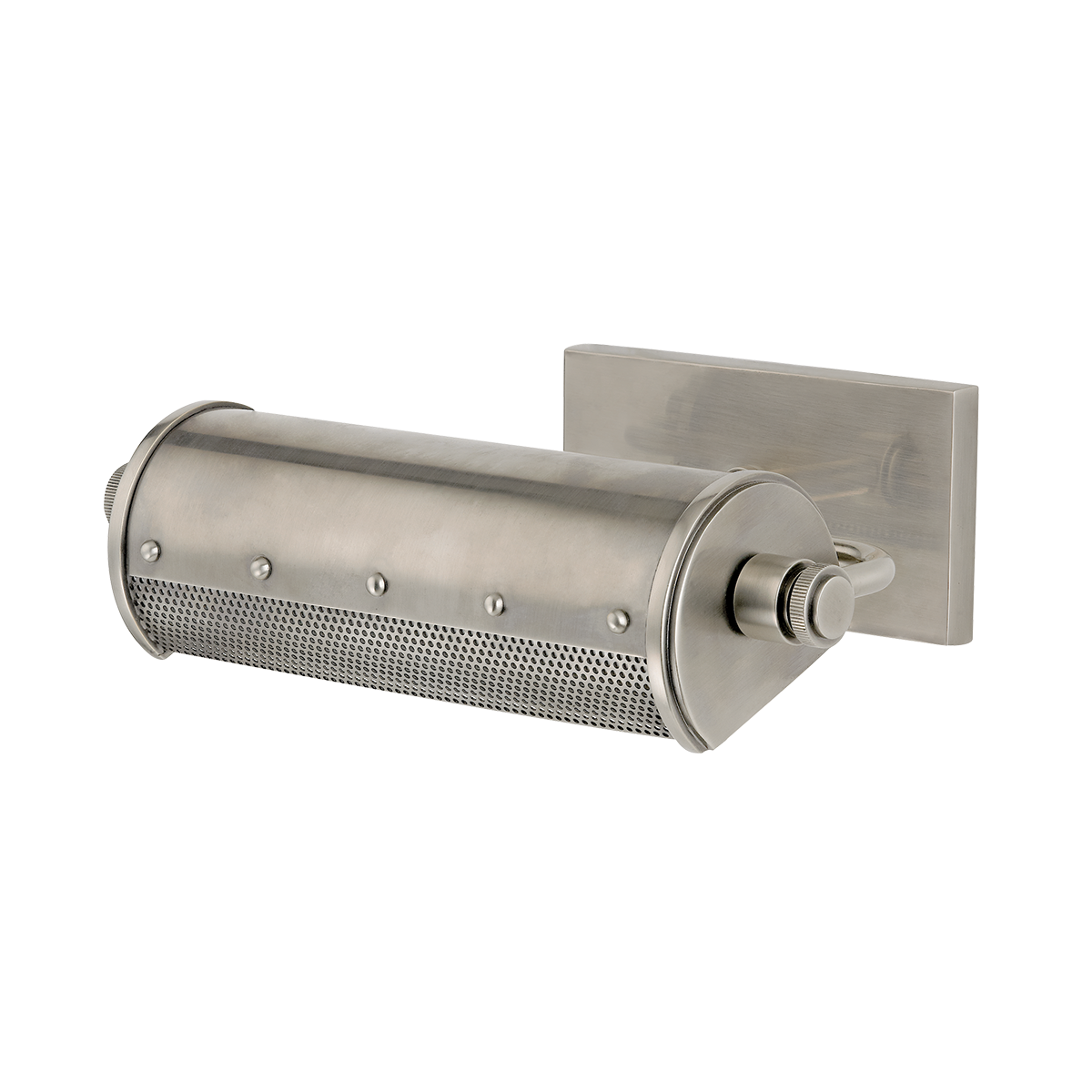Gaines Picture Light 11" shown from the front to reveal the arm curve and shade proportion.