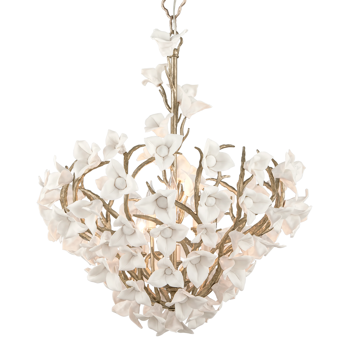 Lily Chandelier 26.25" x 32" — a Corbett chandelier for dining rooms, entries, and living rooms at Laurie Yapp Home.