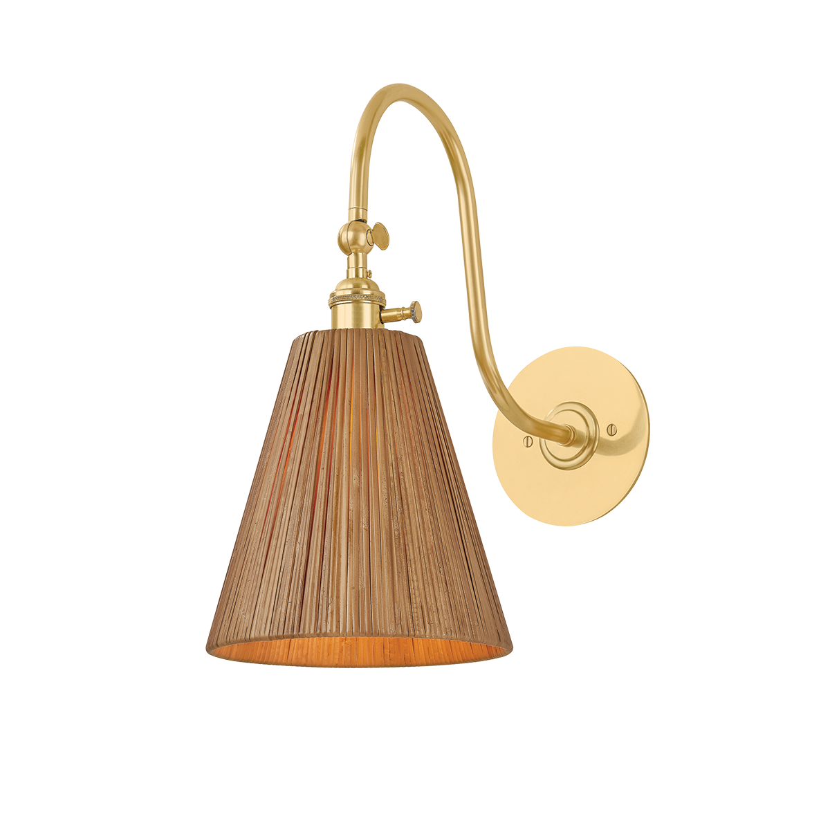 Ruthin Wall Sconce in aged brass — a Hudson Valley wall sconce for bathrooms, hallways, and living rooms at Laurie Yapp Home.