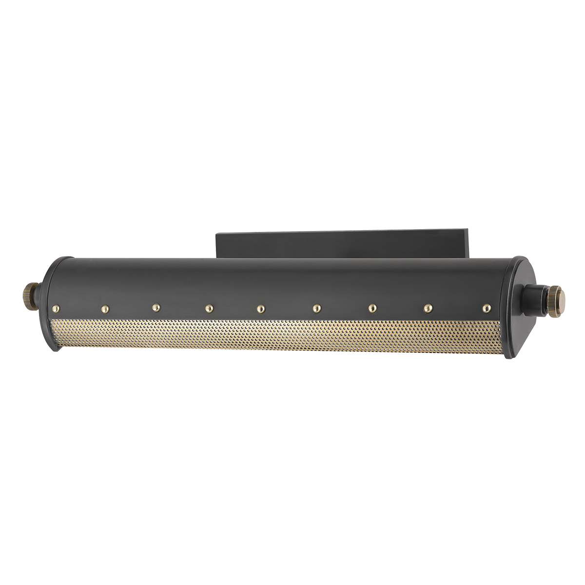 Gaines Picture Light 18.25" in aged brass — a Hudson Valley picture light for gallery walls and reading nooks at Laurie Yapp Home.
