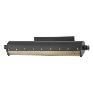 Close-up of the Gaines Picture Light showing the arm curve and shade silhouette.