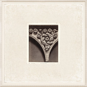 Gothic Details II wall art featuring intricate floral stone carvings in a vintage style.