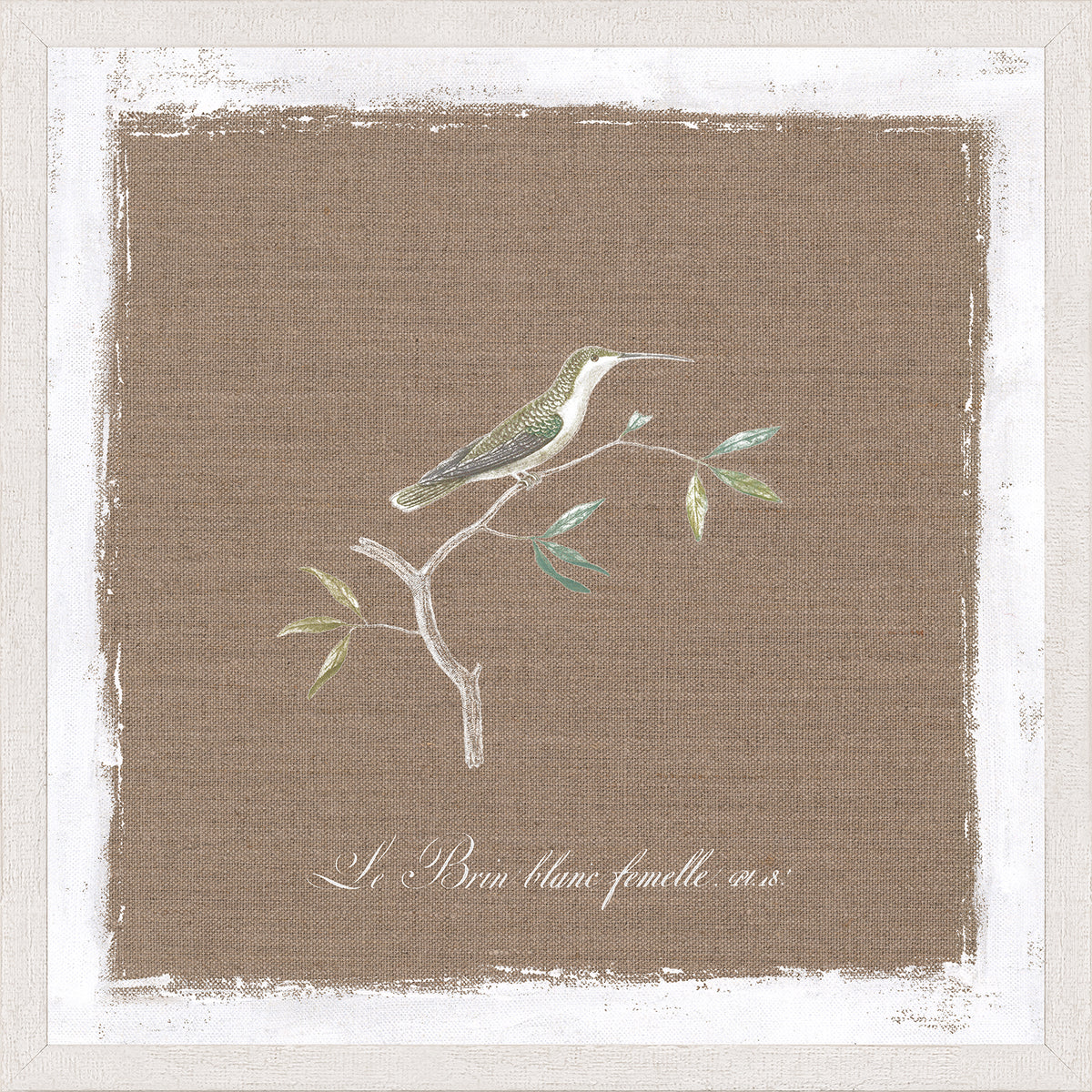 Oiseau Sur Lin III — nature and landscape fine art print in neutral tones at Laurie Yapp Home