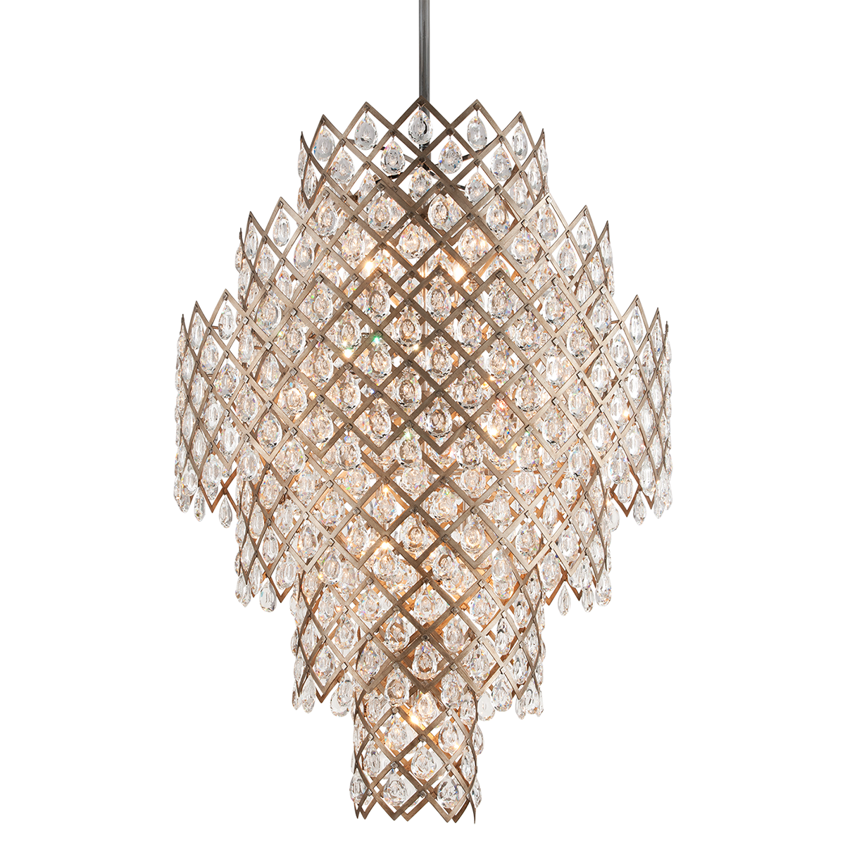 Tiara Chandelier 44.75" — a Corbett chandelier for dining rooms, entries, and living rooms at Laurie Yapp Home.