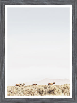 Sage Ridge, Horses — nature and landscape fine art print shown from another angle