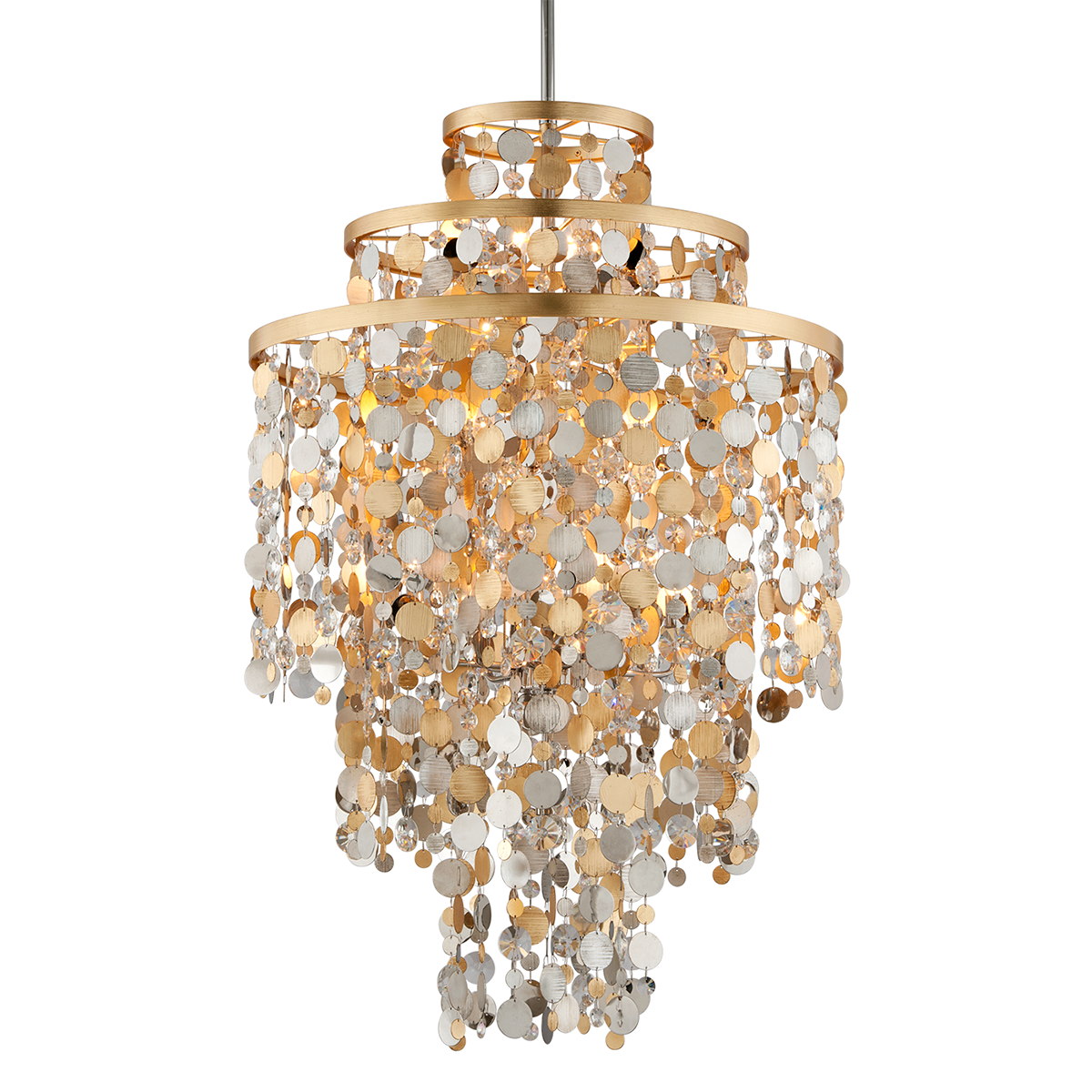 Ambrosia Chandelier 32" — a Corbett chandelier for dining rooms, entries, and living rooms at Laurie Yapp Home.