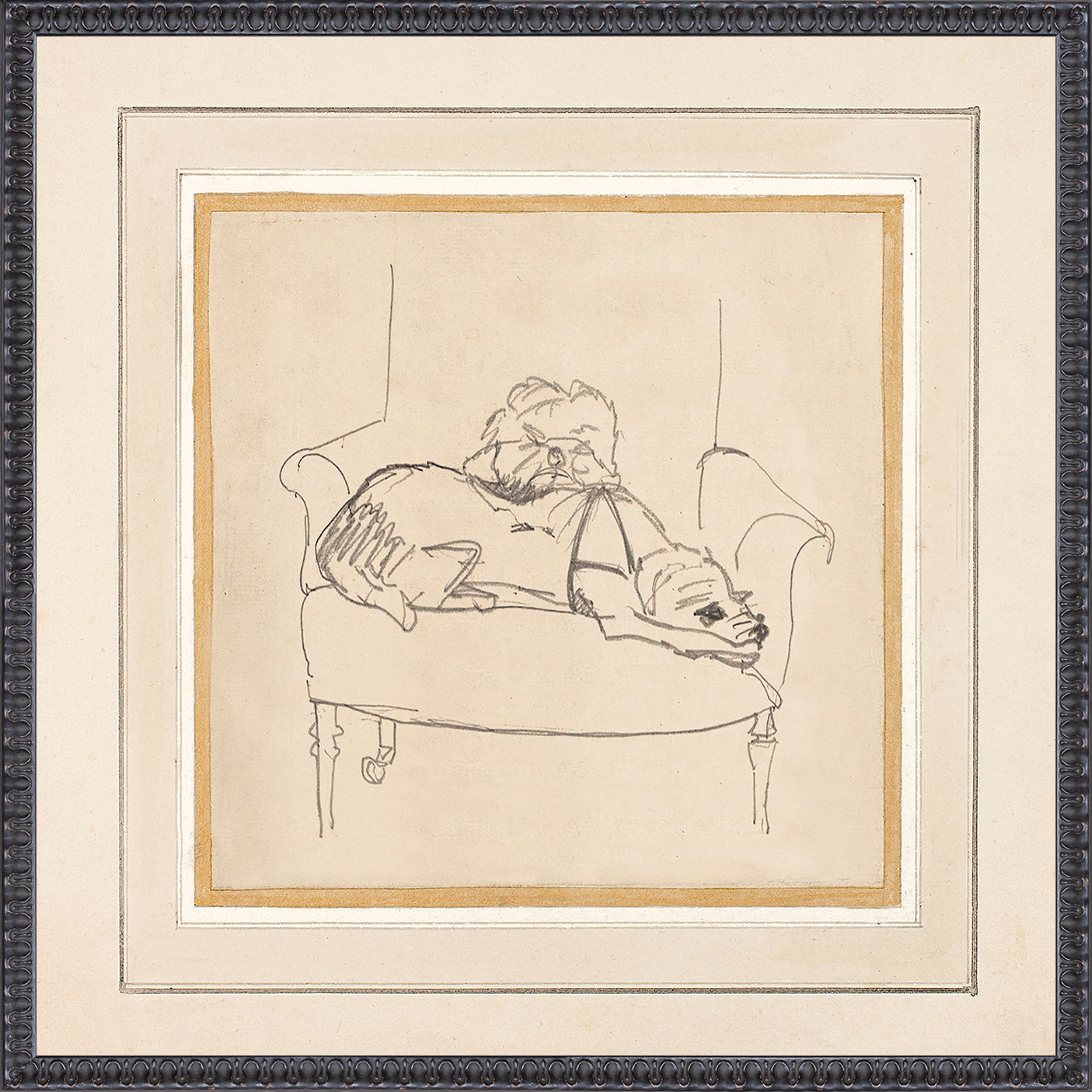 Collection 23 Two Dogs On A Chair C 1930 framed art print