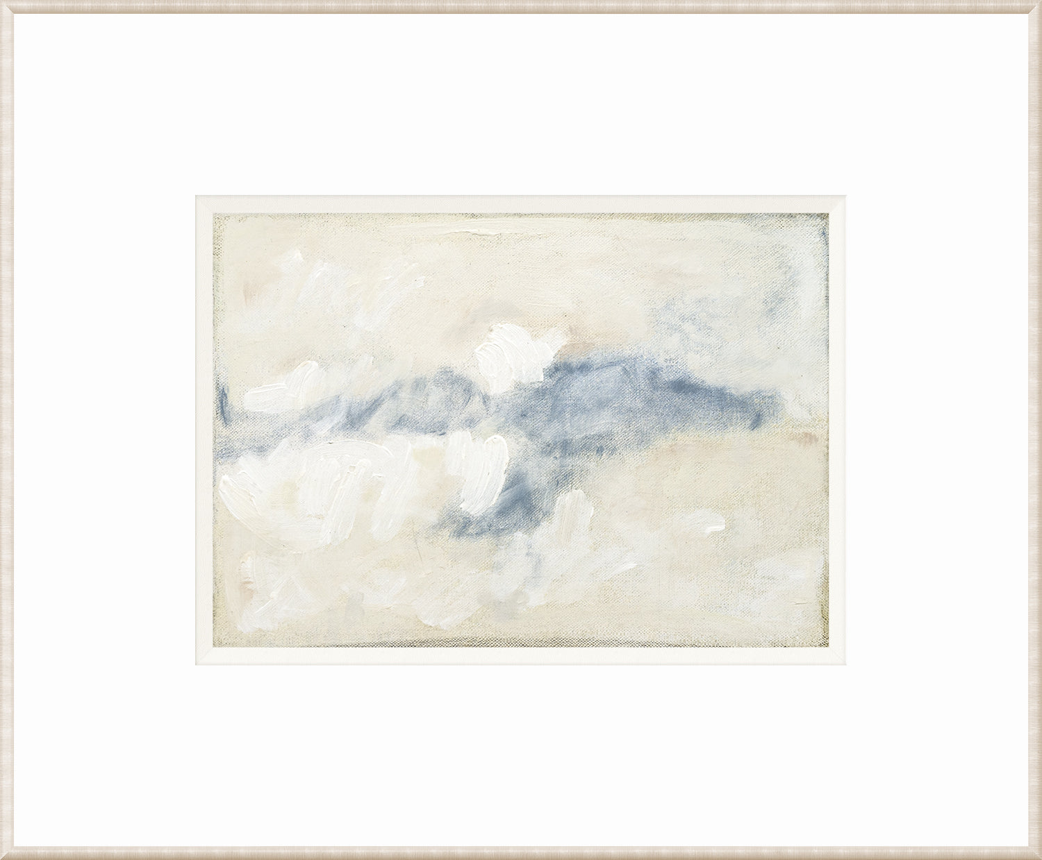 Impressionist View III wall art featuring soft blue and cream abstract clouds